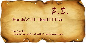 Perdéli Domitilla névjegykártya